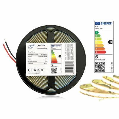 LED pásek 12V IP20 30W bílá teplá 5m LTC LXL5160