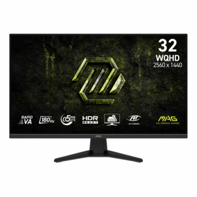 MSI MAG/325QF E18V/31,5"/VA/QHD/180Hz/0,5ms/Černá/3R