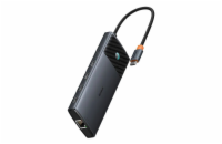 Baseus Metal Gleam II Series 10v1 USB-C HUB Dokovací Stanice Cosmic Black
