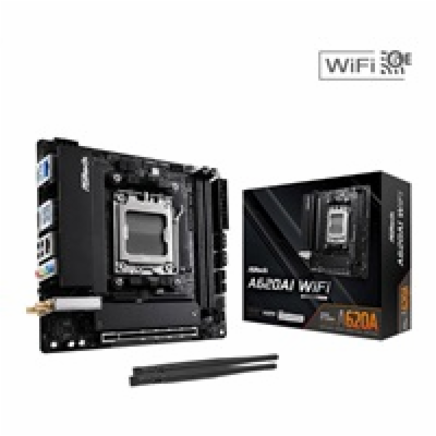 ASRock MB Sc AM5 A620AI WIFI  AMD A620A, 2xDDR5, 1xHDMI, ...