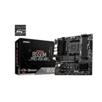 MSI MB Sc AM4 B550M PRO-VDH WIFI, AMD B550, 4xDDR4, VGA, ...