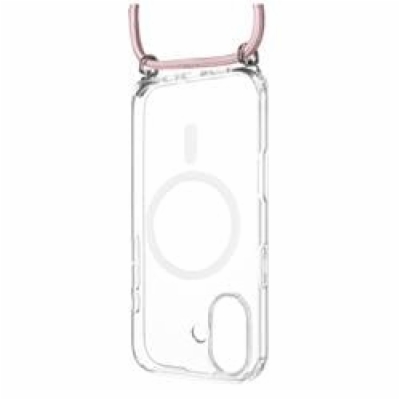 Pouzdro FIXED MagPure Neck s růžovou šňůrkou na krk pro A...