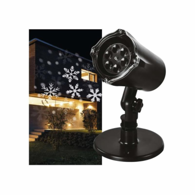LED dekorativní projektor – vločky, venkovní i vnitřní, s...