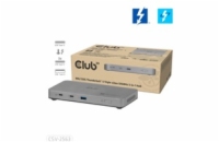 Club3D hub Thunderbolt 5 5v1, 3x USB-C TB5, 1x USB-A, 1x8K60Hz, 3x 5K60Hz, certifikace Thunderbolt Share, 180W