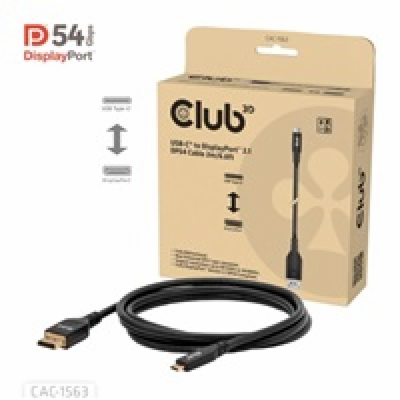 Club3D Kabel USB-C na DisplayPort 2.1 DP54 Bi-Directional...