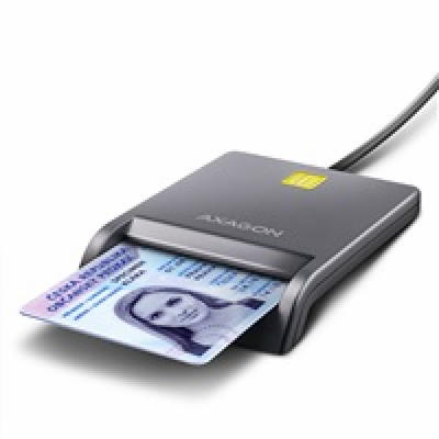 BAZAR - AXAGON CRE-SM3T, USB-A FlatReader čtečka kontaktn...