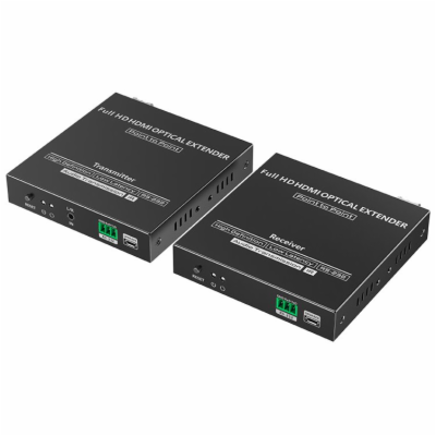 XtendLan HDMI přenos po optice, jedno vlákno, do 40km, SC...