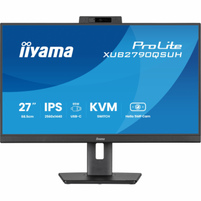 iiyama ProLite/XUB2790QSUH-B2/27"/IPS/QHD/100Hz/0,4ms/Čer...