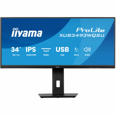 iiyama ProLite/XUB3493WQSU-B6/34"/IPS/wQHD/120Hz/1ms/Čern...