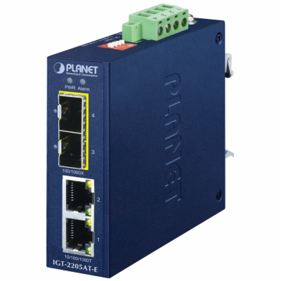 Planet IGT-2205AT-E průmyslový kompaktní konvertor 2x1GBA...