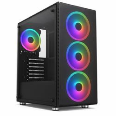 1stCOOL RAINBOW 4, skrinka ATX, zdroj 650W 88+, 4x RGB ve...
