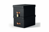 LEITZ úložný box, karton, velikost M, 2 ks černý