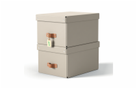 LEITZ úložný box, karton, velikost M, 2 ks béžový