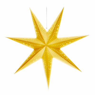 Solight LED vánoční hvězda zlatá, závěsná, časovač, 60cm,...