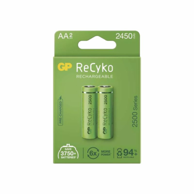 Baterie AA (R6) nabíjecí 1,2V/2450mAh GP Recyko  2ks
