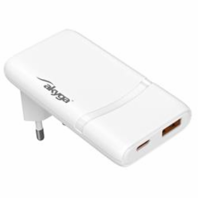 Akyga USB Nabíječka AK-CH-31 USB-A + USB-C PD 5-20V / max...