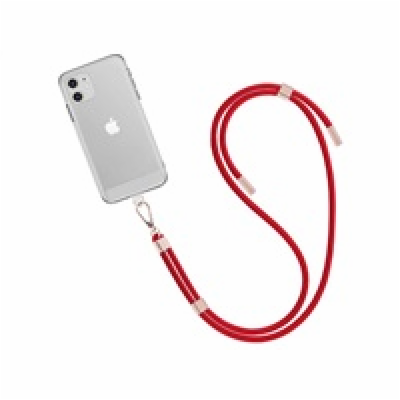 WG - Crossbody lace strap/transparent/red