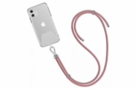 WG - Crossbody lace strap / transparent / soft pink