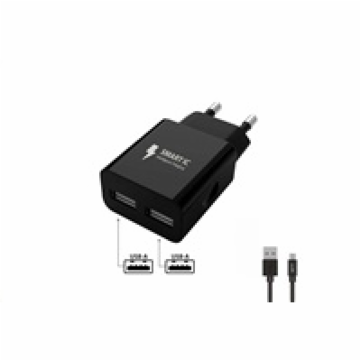 WG - Síťová nabíječka 2x USB-A 2,4A , Smart IC + kabel US...