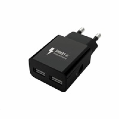 WG - Síťová nabíječka 2x USB-A 2,4A, black