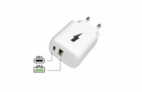 WG - Síťová nabíječka 2x USB, 1x USB-C PD PPS 3.0 30W + 1x USB-A QC4 18W, white