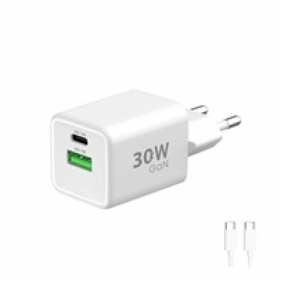 WG - Síťová nabíječka GaN 2x USB 30W, 1x USB-C PD3.0 PPS ...
