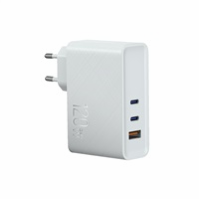 WG - Síťová nabíječka GaN 3x USB 120W, 1x USB-A + 2x USB-...