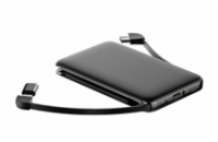 WG - Power Bank 5000 mAh, kabel Micro USB + Type-C + adaptér Lightning, černá