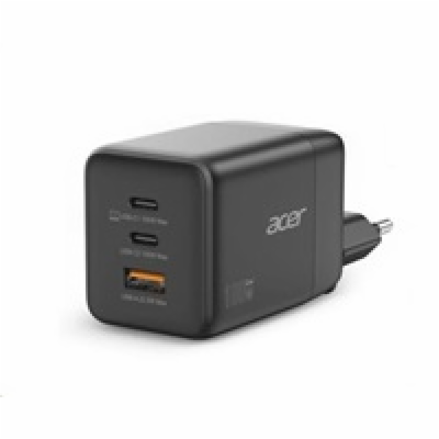 ACER Adaptér 100W GaN charger, 3porty: 2x USB-C + 1x USB-...