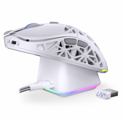 Endorfy myš LIV Plus Onyx White Wireless / PAW3395 / Khai...