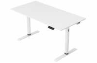 AROZZI herní stůl ARENA NORDICO White/ motorizovaný/ barva deska bílá, nohy bílé/ šíře 140cm/ výška 71-115 cm