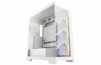 DEEPCOOL skříň CG580 4F V2 / ATX / 4x120mm ARGB fans / 2xUSB 3.0 / panoramatická / tvrzené sklo / bílá