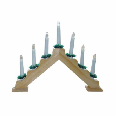 Vánoční svícen jehlan - DŘEVĚNÝ - přírodní