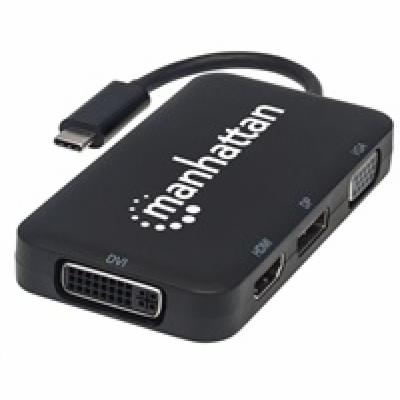 MANHATTAN Dokovací stanice USB-C 4v1, 1xDP, 1xHDMI, 1xVGA...