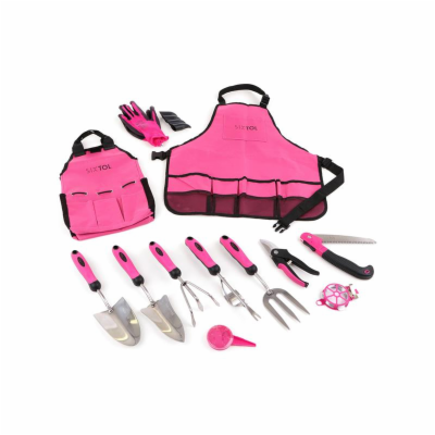 Sada zahradního nářadí SIXTOL GARDEN PINK 12 12ks