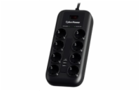 BAZAR - CyberPower Surge Buster™ 8 zásuvek, 2xUSB, 1.8m, German, New - Poškozený obal (Komplet)