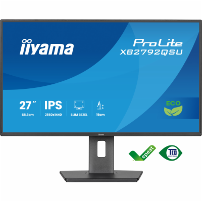 iiyama ProLite/XB2792QSU-B1/27"/IPS/QHD/120Hz/3ms/Černá/3R