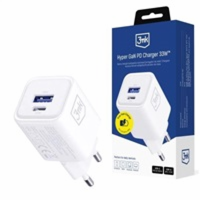 3mk napájecí adaptér Hyper Charger PD 33W GaN QC4+ PPS AF...