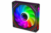 EVOLVEO 120UX-S, ventilátor, 120mm, 4pin molex, ARGB, slave, černý