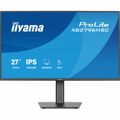 iiyama ProLite/XB2796HSC-B1/27"/IPS/FHD/144Hz/3ms/Černá/3R