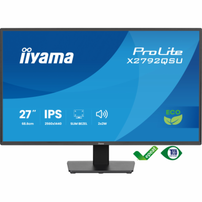 iiyama ProLite/X2792QSU-B1/27"/IPS/QHD/120Hz/3ms/Černá/3R