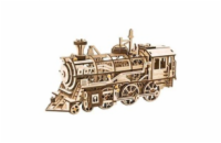 RoboTime 3D dřevěné mechanické puzzle Parní lokomotiva
