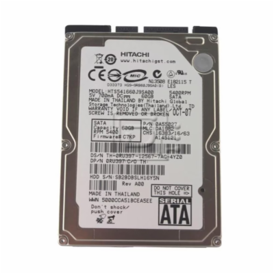 Hitachi Travelstar 5K160 2,5" SATA HDD Pevný disk Hitachi...