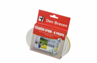 Těsnění do oken a dveří samolepící 9x4mm DEN BRAVEN bílá 6m