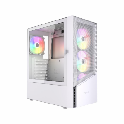 GEMBIRD Fornax 4300W/Midi Tower/Transpar./Bílá