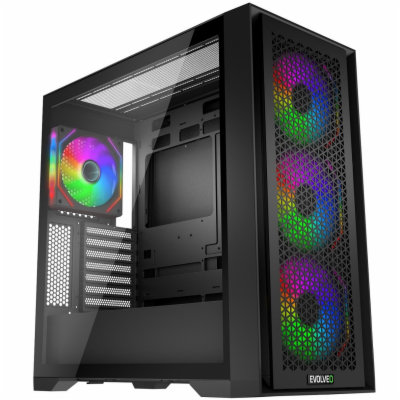 EVOLVEO Rhino, eATX/ATX/4x ARGB/bočnice sklo/mesh