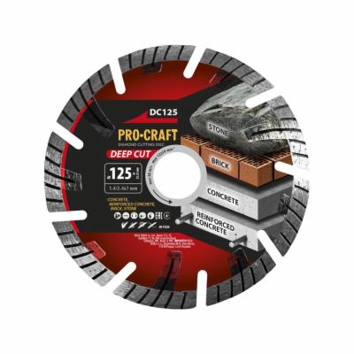 Kotouč řezný diamantový 125mm PROCRAFT DC125 Deep Cut