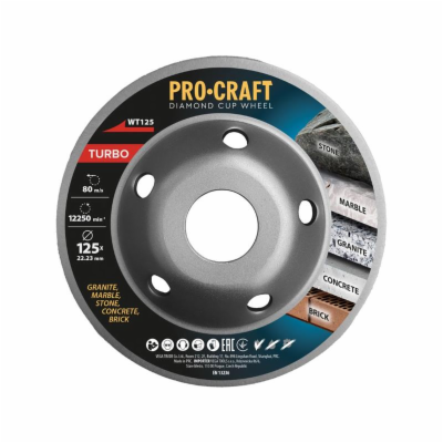 Kotouč brusný diamantový 125mm PROCRAFT WT125 Turbo