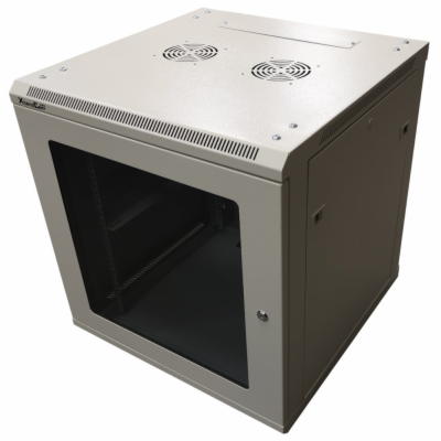 XtendLan 12U/600x600, na zeď, jednodílný, rozložený, skle...