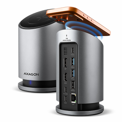 AXAGON multi USB-C hub 9in1 + 15W bezd. nabijeni / HMC-WL...